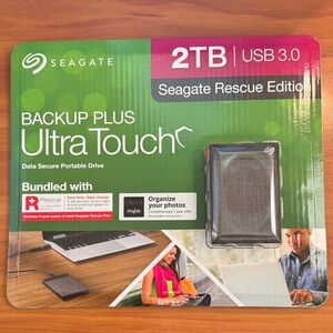 Seagate Backup Plus Ultra Touch HDD 2TB USB 3.0 External Hard Drive Black